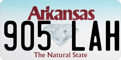 AR license plate 905LAH