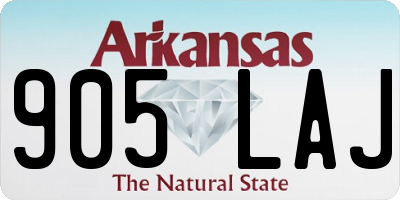 AR license plate 905LAJ
