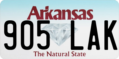 AR license plate 905LAK