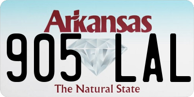 AR license plate 905LAL