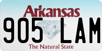 AR license plate 905LAM