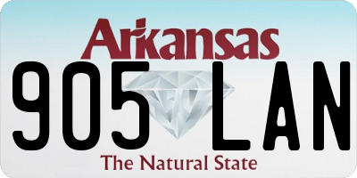 AR license plate 905LAN