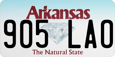 AR license plate 905LAO