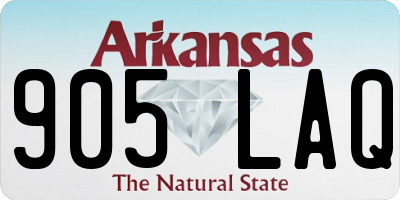 AR license plate 905LAQ