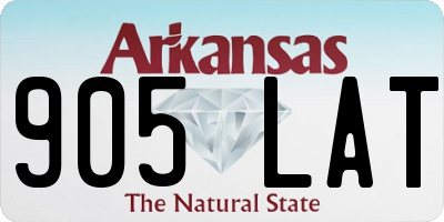 AR license plate 905LAT