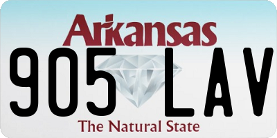AR license plate 905LAV