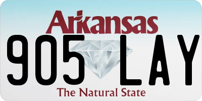 AR license plate 905LAY