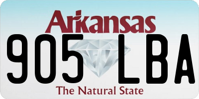 AR license plate 905LBA