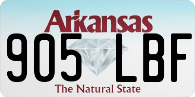 AR license plate 905LBF