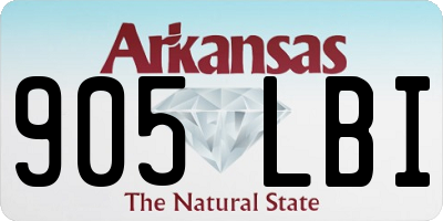 AR license plate 905LBI