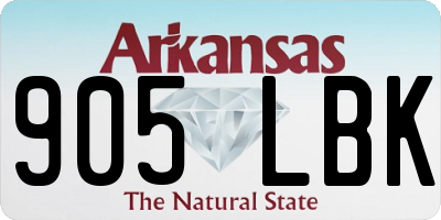 AR license plate 905LBK