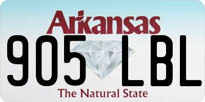 AR license plate 905LBL