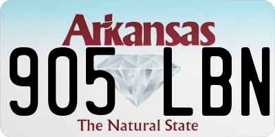 AR license plate 905LBN