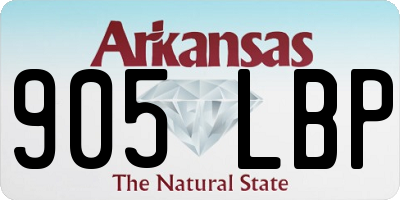 AR license plate 905LBP