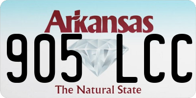 AR license plate 905LCC