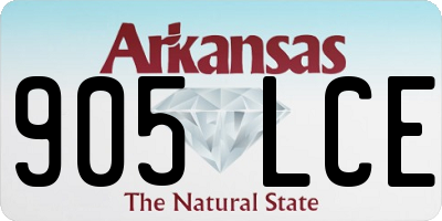 AR license plate 905LCE