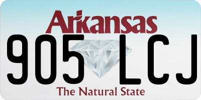 AR license plate 905LCJ