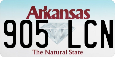 AR license plate 905LCN