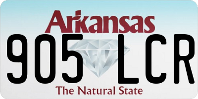 AR license plate 905LCR