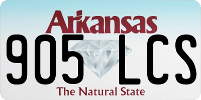 AR license plate 905LCS