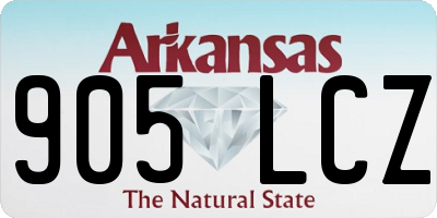 AR license plate 905LCZ