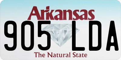AR license plate 905LDA
