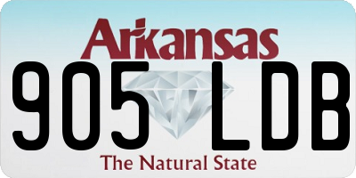 AR license plate 905LDB