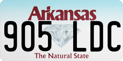 AR license plate 905LDC