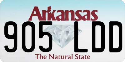 AR license plate 905LDD