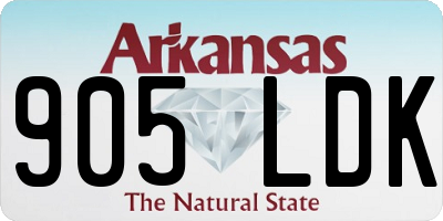 AR license plate 905LDK