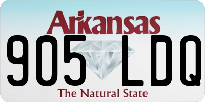 AR license plate 905LDQ
