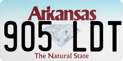 AR license plate 905LDT