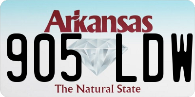 AR license plate 905LDW