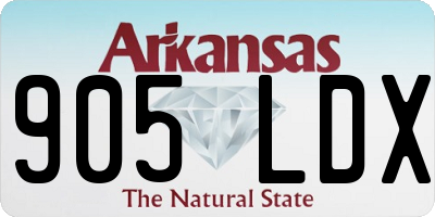 AR license plate 905LDX