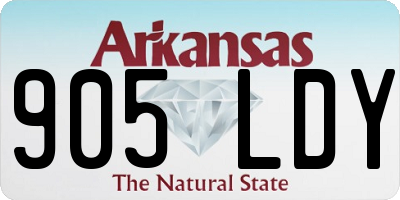 AR license plate 905LDY