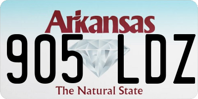 AR license plate 905LDZ