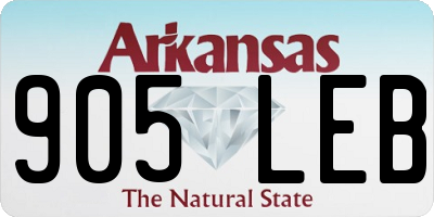 AR license plate 905LEB