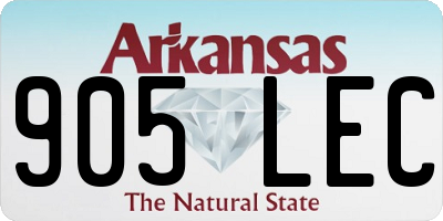 AR license plate 905LEC