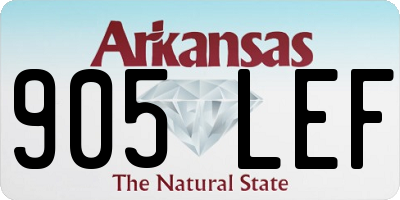 AR license plate 905LEF