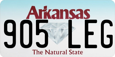 AR license plate 905LEG