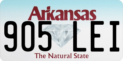 AR license plate 905LEI