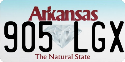AR license plate 905LGX
