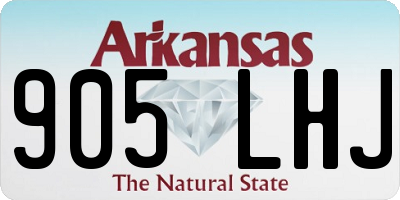 AR license plate 905LHJ