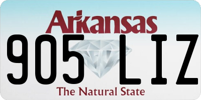 AR license plate 905LIZ