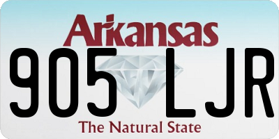 AR license plate 905LJR