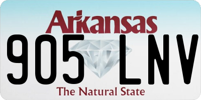 AR license plate 905LNV