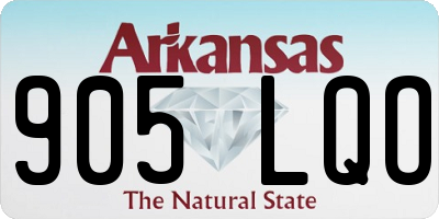 AR license plate 905LQO