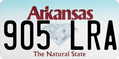AR license plate 905LRA