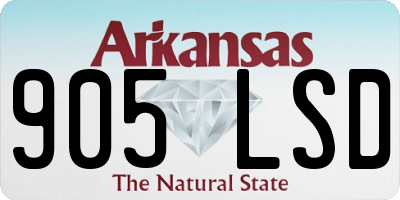 AR license plate 905LSD