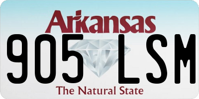 AR license plate 905LSM